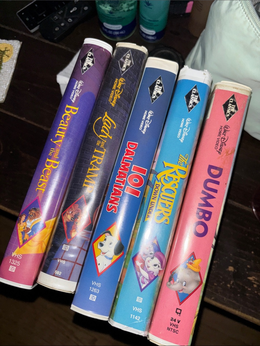5 Black Diamond Disney VHS Beauty & The Beast, Dumbo, 101 Dalmatians & More❗️